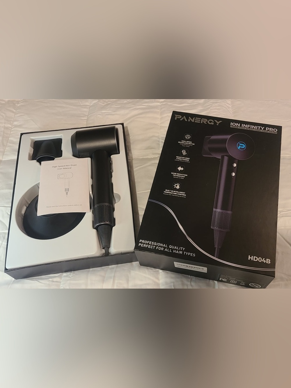 Panergy Ion Infinity Professional Hair Dryer 8 wind modes magnetic nozzles